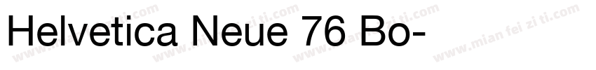 Helvetica Neue 76 Bo字体转换